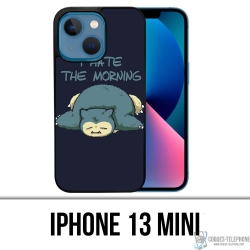 Coque iPhone 13 Mini - Pokémon Ronflex Hate Morning