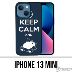 Custodia per iPhone 13 Mini - Pokémon Snorlax Mantieni la calma