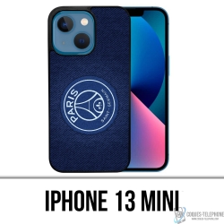 Custodia Mini iPhone 13 - Psg Sfondo Blu Minimalista