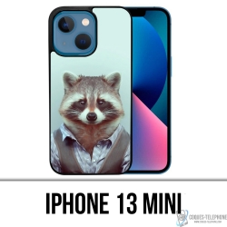 Mini funda para iPhone 13 - Disfraz de mapache