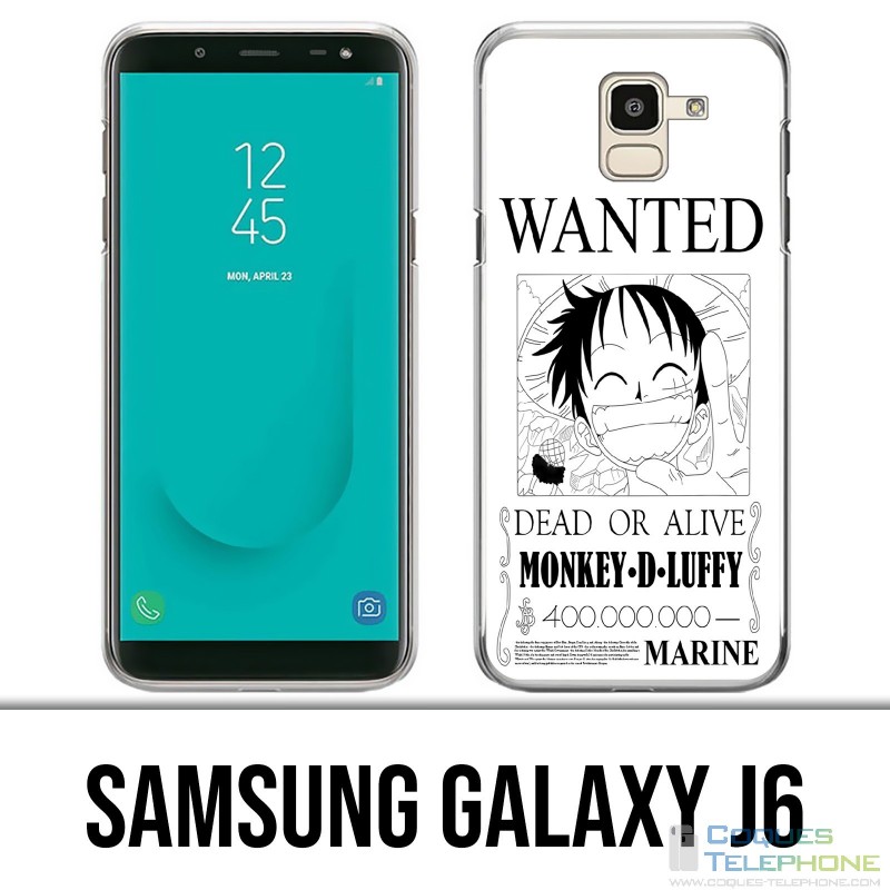 Samsung Galaxy J6 Hülle - One Piece Wanted Ruffy