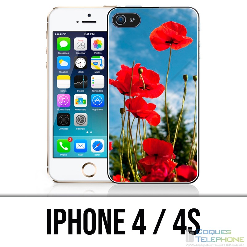 IPhone 4 / 4S Fall - Mohnblumen 1