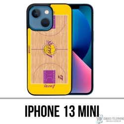 Coque iPhone 13 Mini - Terrain Besketball Lakers Nba