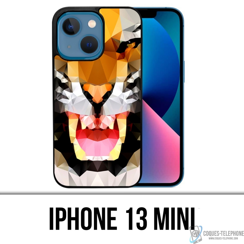 Custodia Mini per iPhone 13 - Tigre geometrica
