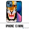 Funda Mini para iPhone 13 - Tigre geométrico