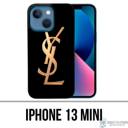 Cover iPhone 13 Mini - Ysl Yves Saint Laurent Logo Oro