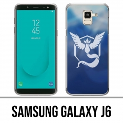 Samsung Galaxy J6 Hülle - Pokemon Go Team Blue Grunge