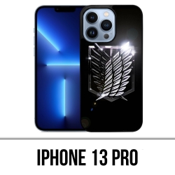 Custodia per iPhone 13 Pro - Logo Attack On Titan