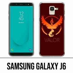 Samsung Galaxy J6 Hülle - Pokemon Go Team Red Grunge