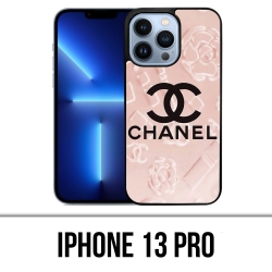 Coque iPhone 13 Pro - Chanel Fond Rose