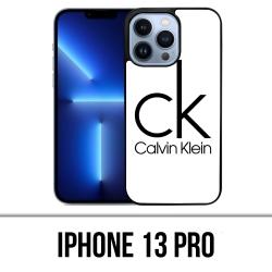 Coque iPhone 13 Pro - Calvin Klein Logo Blanc