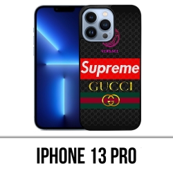 Coque iPhone 13 Pro - Versace Supreme Gucci