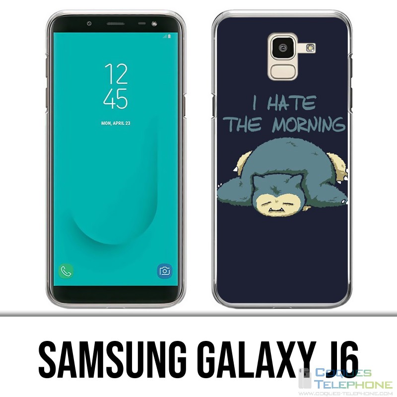 Samsung Galaxy J6 Case - Ronflex Hate Morning Pokémon