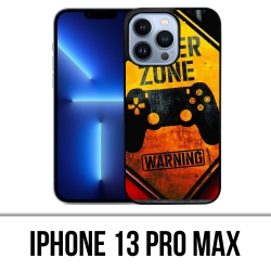 Coque iPhone 13 Pro Max - Gamer Zone Warning