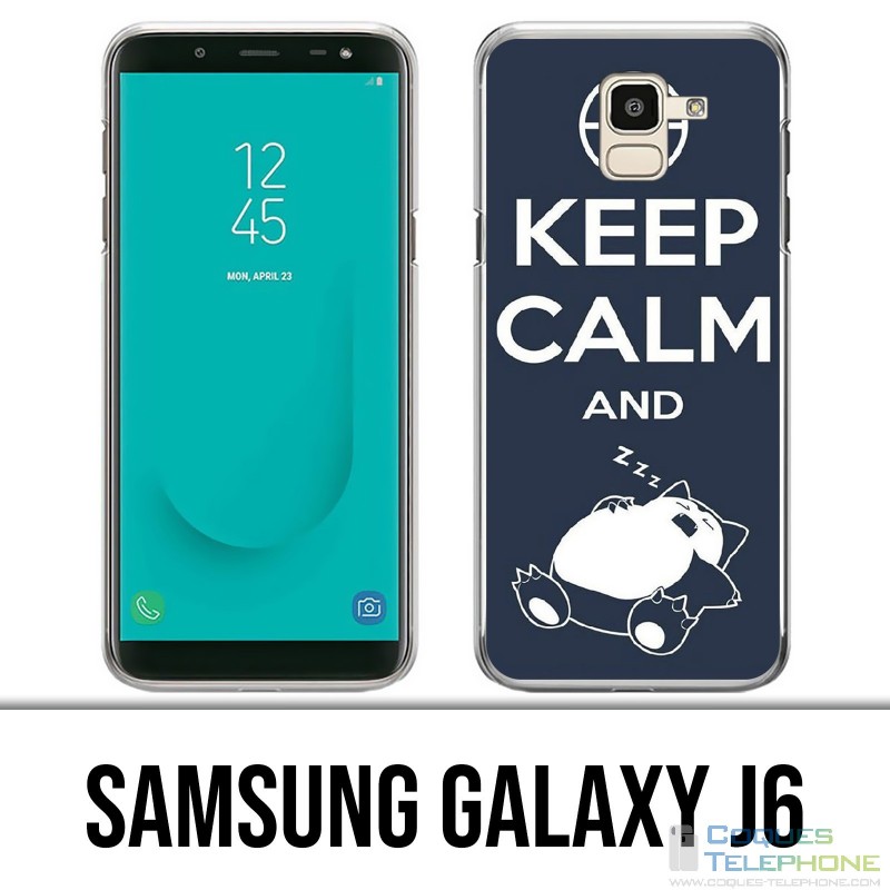 Samsung Galaxy J6 Case - Pokemon Ronflex Keep Calm