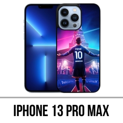 Coque iPhone 13 Pro Max - Messi PSG Paris Tour Eiffel