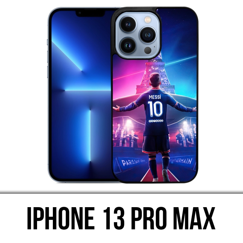 IPhone 13 Pro Max case - Messi PSG Paris Eiffel Tower