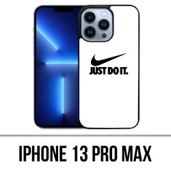 Coque iPhone 13 Pro Max - Nike Just Do It Blanc