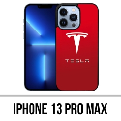 Custodia IPhone 13 Pro Max - Logo Tesla Rossa