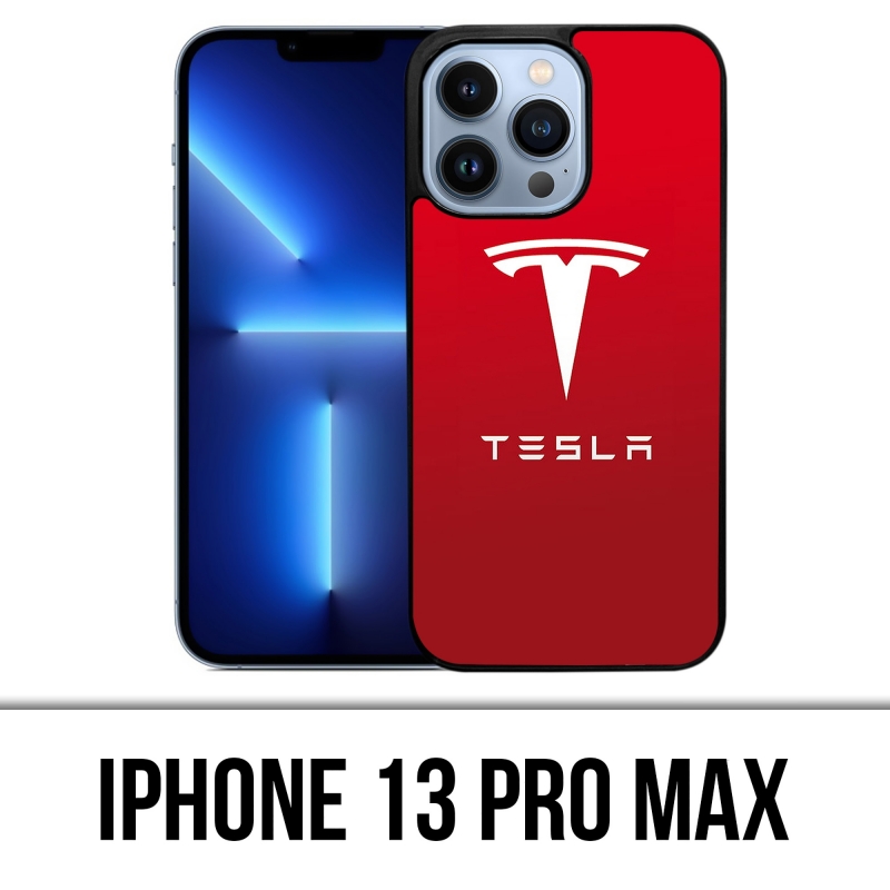 Coque iPhone 13 Pro Max - Tesla Logo Rouge