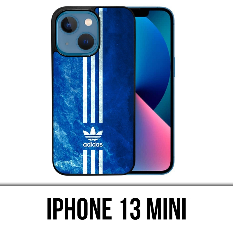 Coque iPhone 13 Mini - Adidas Bandes Bleu