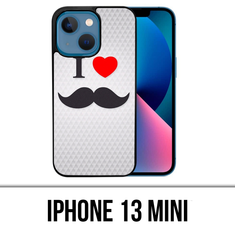 Coque iPhone 13 Mini - I Love Moustache