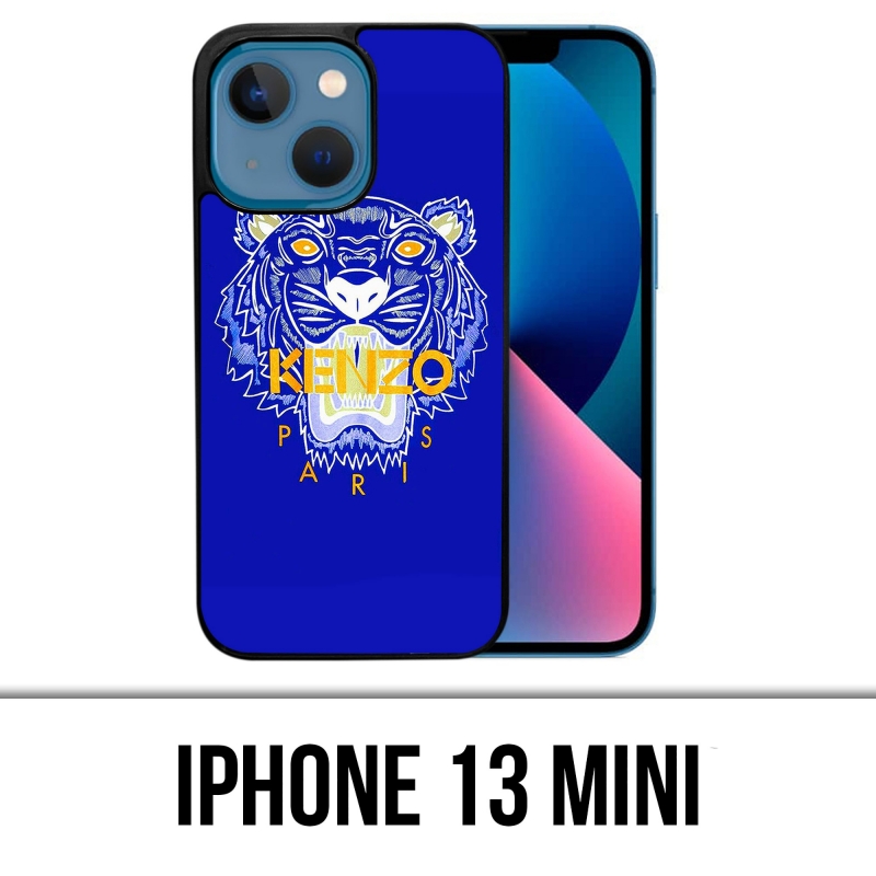 Coque iPhone 13 Mini - Kenzo Tigre Bleu