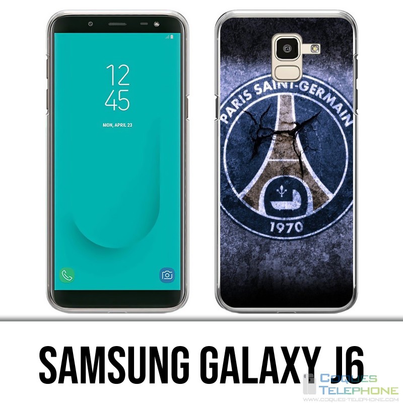 Coque Samsung Galaxy J6 - PSG Logo Grunge
