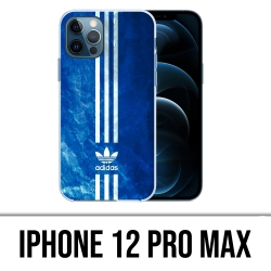 Coque iPhone 12 Pro Max - Adidas Bandes Bleu