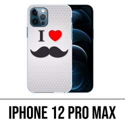 Coque iPhone 12 Pro Max - I Love Moustache