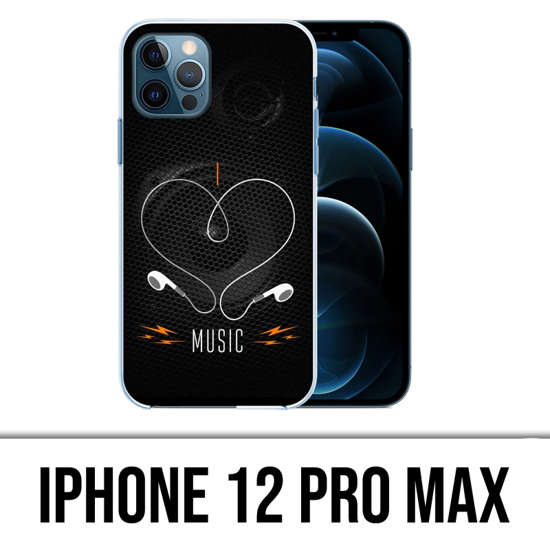 Coque iPhone 12 Pro Max - I Love Music