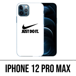 Coque iPhone 12 Pro Max - Nike Just Do It Blanc