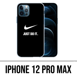 Coque iPhone 12 Pro Max - Nike Just Do It Noir