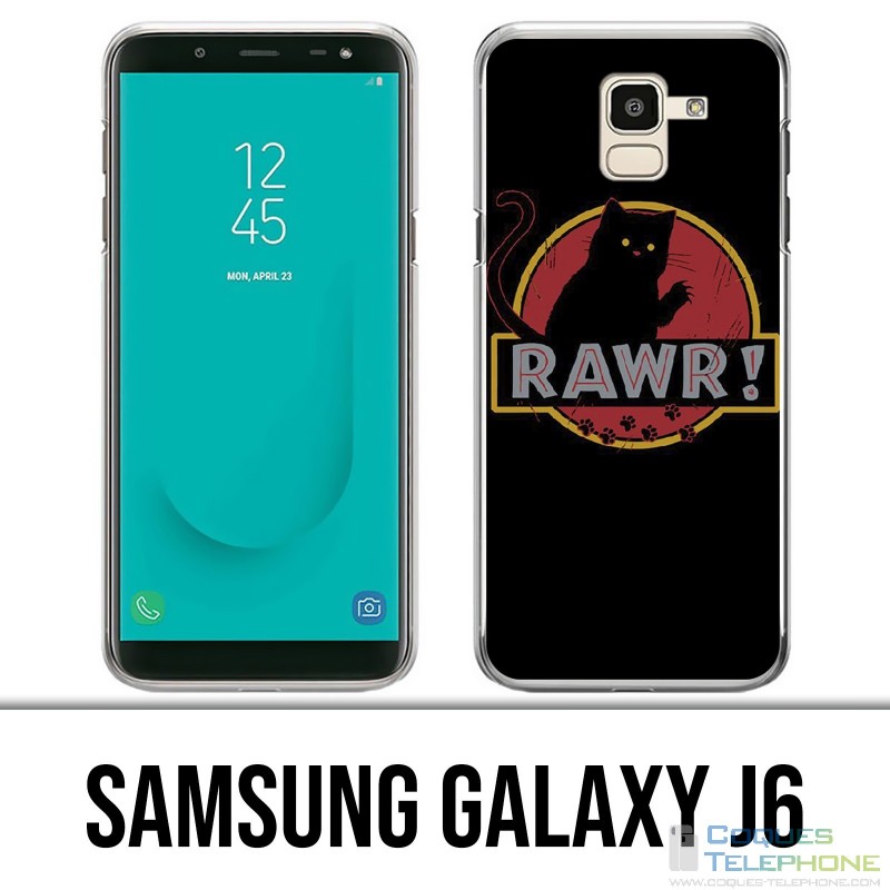 Samsung Galaxy J6 Hülle - Rawr Jurassic Park