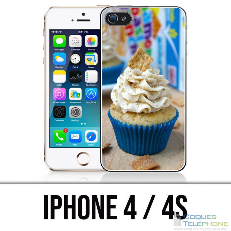 Coque iPhone 4 / 4S - Cupcake Bleu