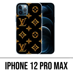 Coque iPhone 12 Pro Max - Louis Vuitton Gold