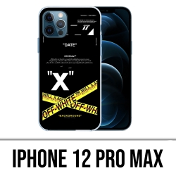 Coque iPhone 12 Pro Max - Off White Crossed Lines
