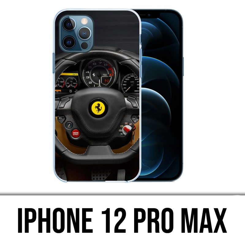 Coque iPhone 12 Pro Max - Volant Ferrari