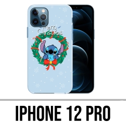 Coque iPhone 12 Pro - Stitch Merry Christmas