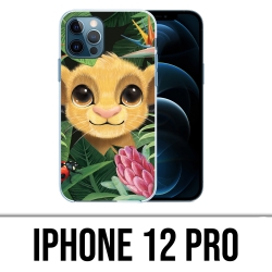 Custodia per iPhone 12 Pro - Disney Simba Baby Leaves