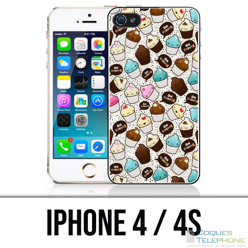 Coque iPhone 4 / 4S - Cupcake Kawaii
