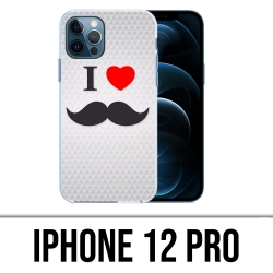 Coque iPhone 12 Pro - I Love Moustache