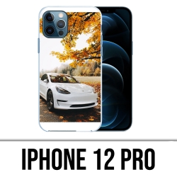 Coque iPhone 12 Pro - Tesla Automne