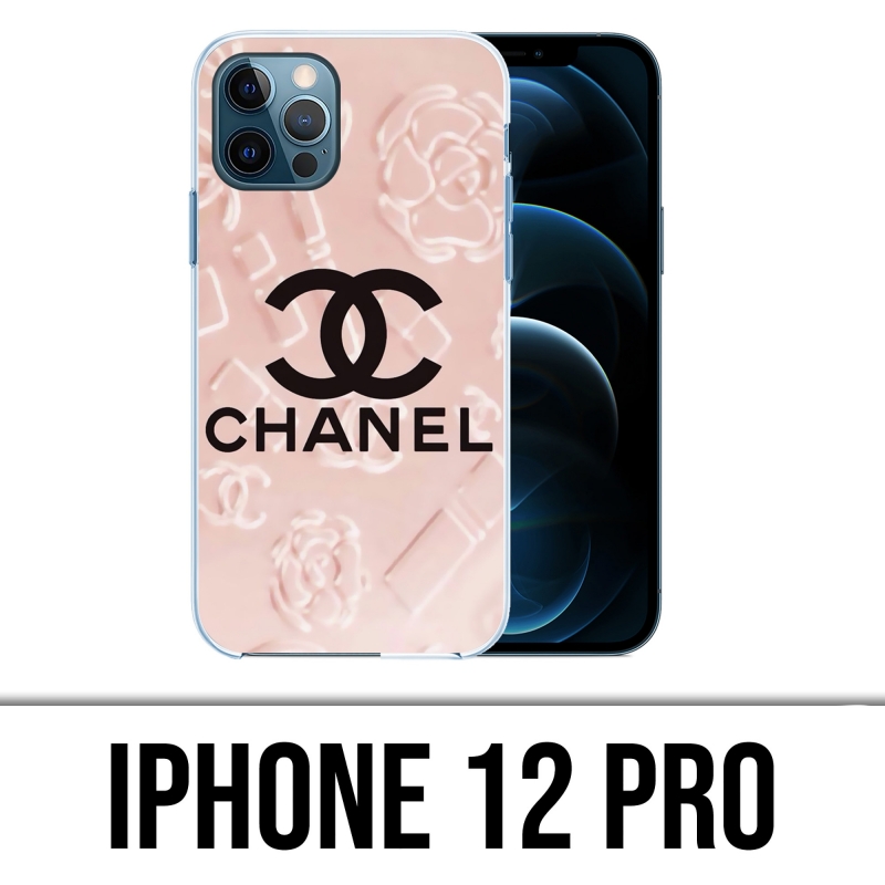 IPhone 12 Pro Case - Chanel Rosa Hintergrund