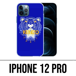 Coque iPhone 12 Pro - Kenzo Tigre Bleu