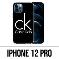 Coque iPhone 12 Pro - Calvin Klein Logo Noir