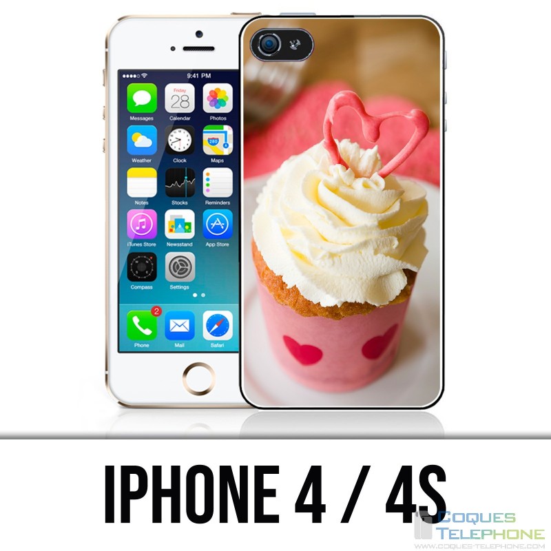 Coque iPhone 4 / 4S - Cupcake Rose