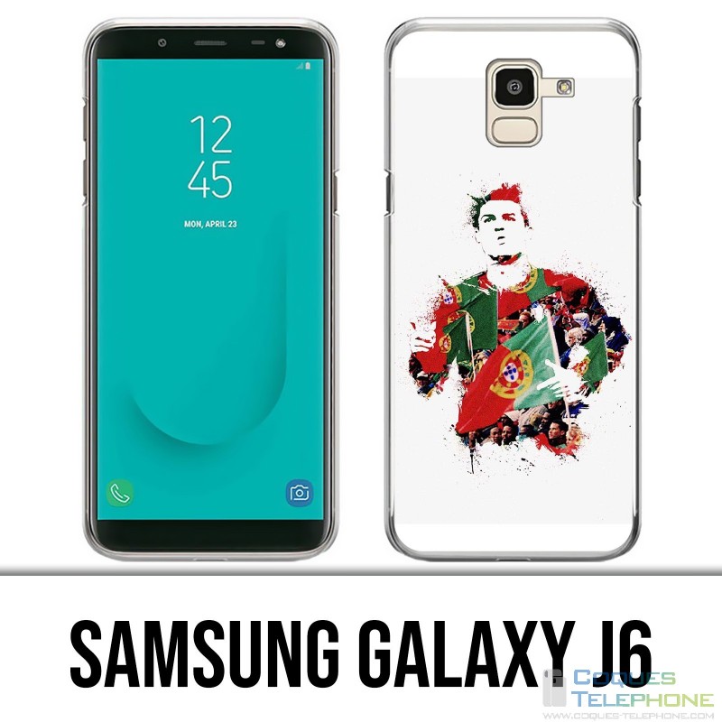 Samsung Galaxy J6 Hülle - Ronaldo Lowpoly
