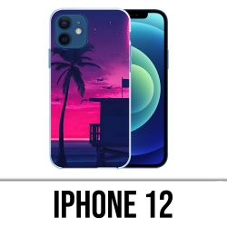 Coque iPhone 12 - Miami Beach Violet