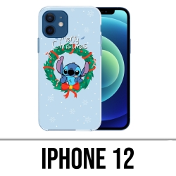 Carcasa para iPhone 12 - Stitch Merry Christmas
